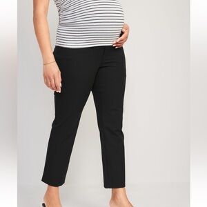 Maternity Old Navy Full Panel Black Ankle Pants